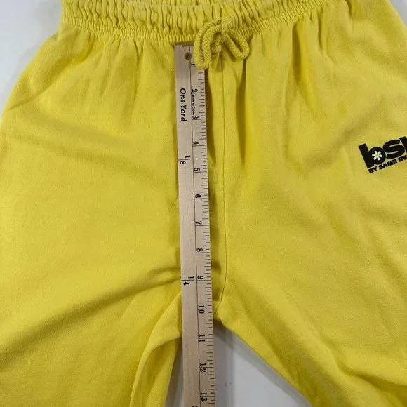 Dolls Kill BSR By Samii Ryan Women's Yellow Sweatpants Jogger Isn't it lovely Sz - Picture 8 of 11